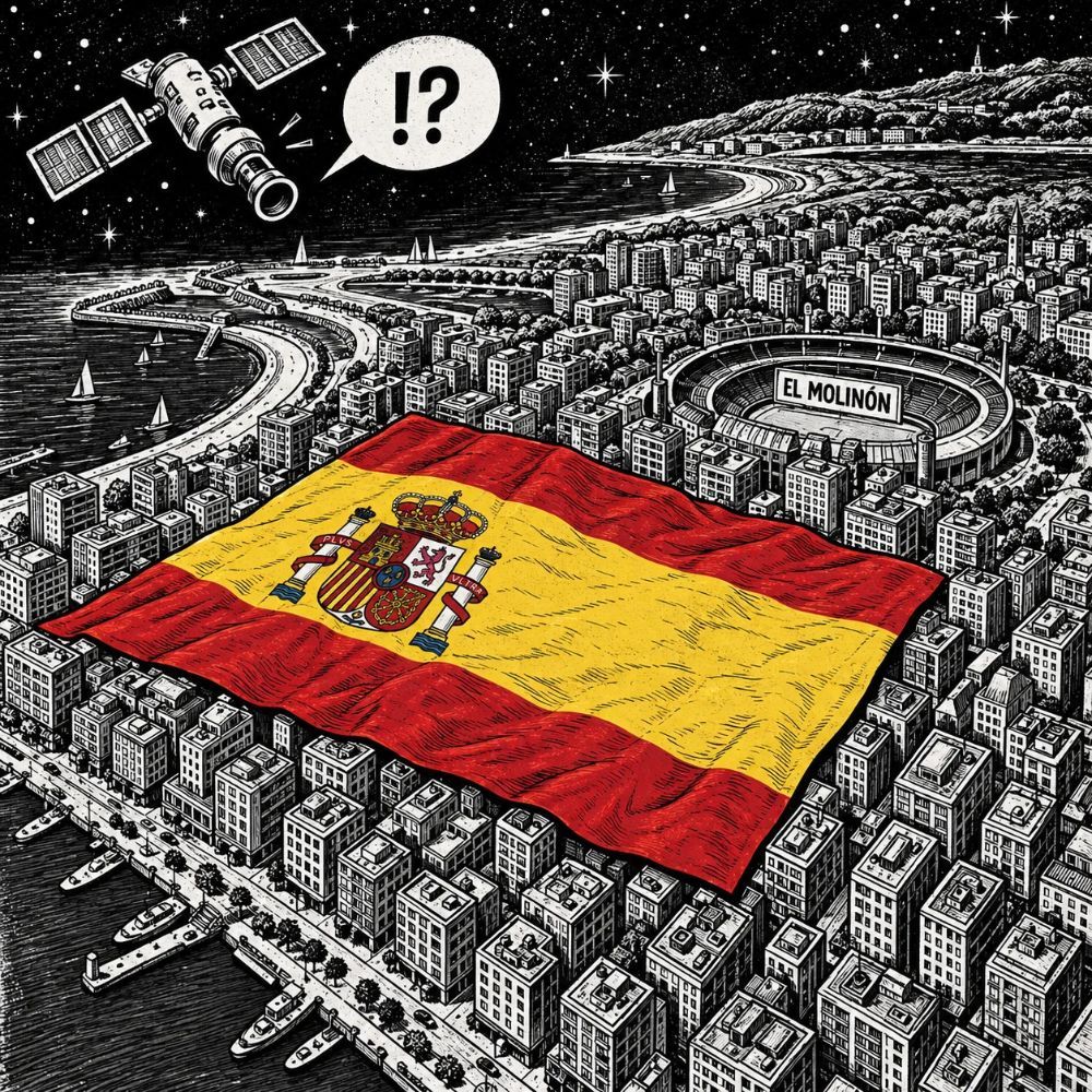 Xixón yá tien bandera pa que la vean dende l'espaciu