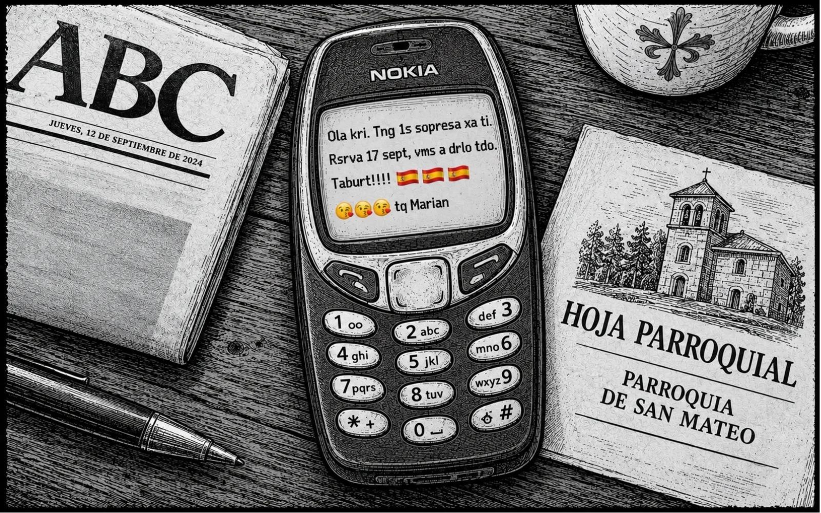 «Manda-y por error un SMS a la Vieya col so planazu de Taburete»
