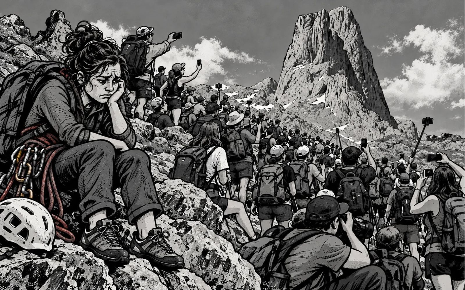 «Cada añu hai más xente faciendo cola pa la cima, como nel Everest»